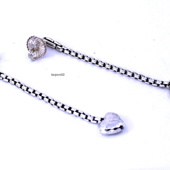 John Hardy JAI Sterling Silver Heart Symbols of Love Drop Earrings  2-1/2"  NIB - Picture 5 of 8